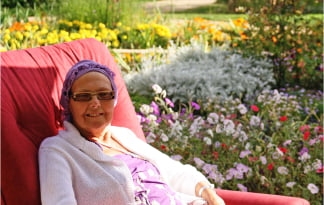 lady smiling at camera